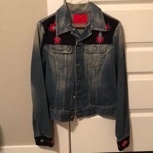 Denim jacket with embellishments